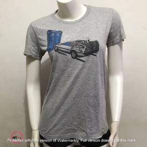 CRFT1725 back to future delorean dmc lady shirt ba