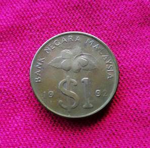 Malaysia 1 ringgit uncirculated coins (year: 1992)