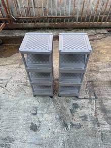 Mobile Plastic Rack Shelves Kasut Shoes