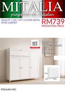 Quality Metal Shoe Cabinet | Rak Kasut Besi Murah