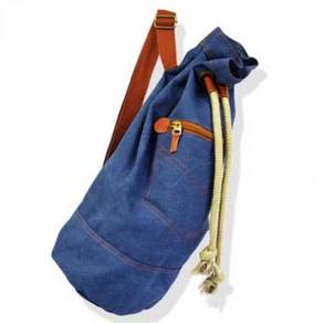F0172 Denim Jeans Drawstring Bucket Bag Backpack