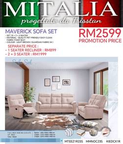 Sofa Set kain Pet Friendly dan easy Clean murah