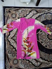 baju kurung batik pink