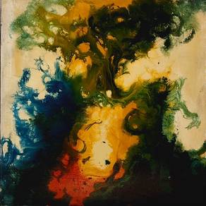 Original Abstract Oil Painting Nature&Energy Flow