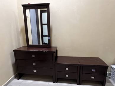 Dressing Table with Mirror + 2 Bedside Tables