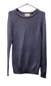 Fort Point Grey Knit Sweater - M