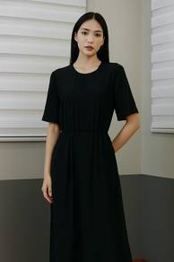 Vintage paco rabanne black long dress S 7220