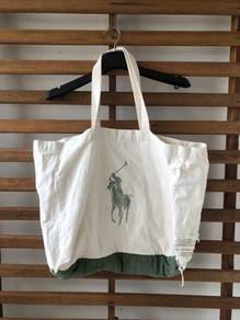 Vintage Polo Ralph Lauren big pony canvas tote bag