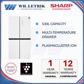 Sharp 530L Multi-Door Inverter Fridge [FUJI WHITE]