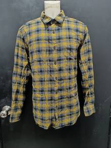 Kemeja Flannel UNIQLO Single Pocket