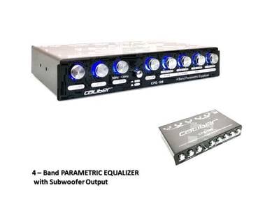 CALIBER 4-BAND PRE AMPLIFIER Parametric EQ 7V Rms