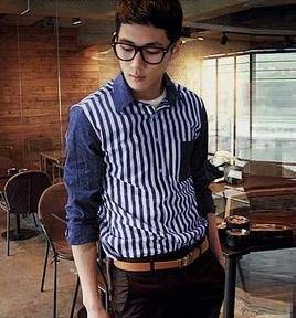 K0524 KEMEJA BIRU BLUE FORMAL CASUAL MAN SHiRT