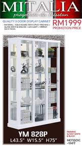 Quality 3 Door Glass Display Cabinet With Led 