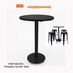 High Bar Table w. Round Flat Base (Fibreglass Top)