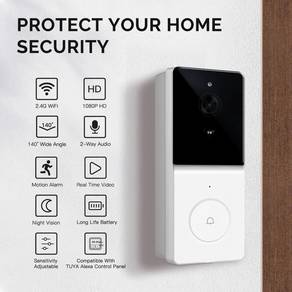 Smart WiFi Video Doorbell with 64G SD Card
