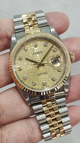 Rolex Datejust 36mm 10 Diamond Champagne Computer 