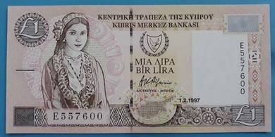 Cyprus 1 Pound 1997 - Pick P57 & P60a