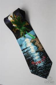 Hawaii Coconut Tree Scenery Fancy Cartoon Neck Tie