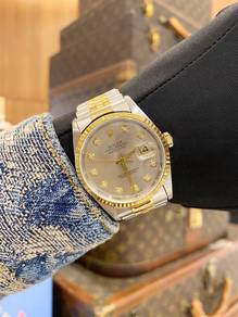 Rolex Datejust 36 Half 18K 750 Yellow Gold Junilee