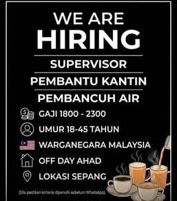 Pembantu Kantin/Pembancuh Air