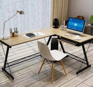 L Shape L-shape Table meja pejabat office desk 1