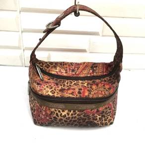 LesportSAC Leopard & Flower Print Brown Mini Bag