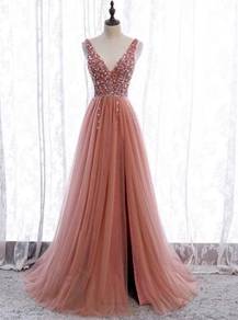 Pink wedding prom evening dress gown RBP1596