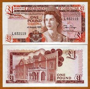Gibraltar 1 Pound 1988 QEII P 20 UNC