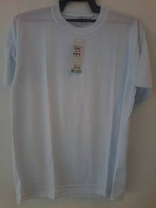 T-shirts putih kolar bulat