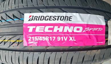 215 45 17 BRIDGESTONE TECHNO SPORT Tayar Tyre New