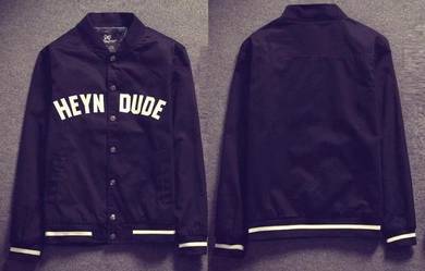 A0374 BLACK BASEBALL VARSiTY SWEATER BOMBER JACKET