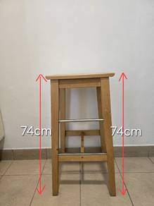 Bar Stool Solid Birch Wood