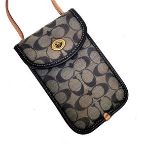 Authentic Coach Flat Turnlock Phone Crossbody Bag