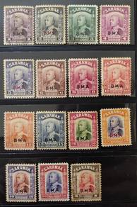 Sarawak Old Stamps Sir CV Brooke BMA Partial Set