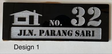 Nombor Rumah (Arcrylic-Hitam)