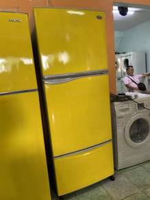 Yellow Toshiba 3 Pintu Doors Peti Ais Refrigerator