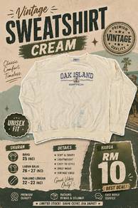 Sweatshirt Vintage Cream ( OAK ISLAND)