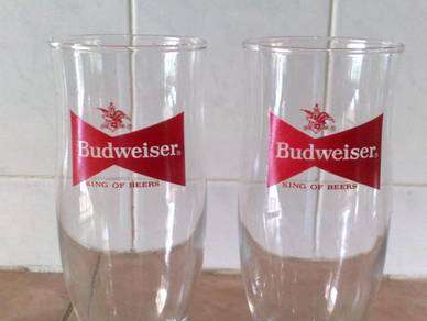 3501 cawan budweiser footed glass cup