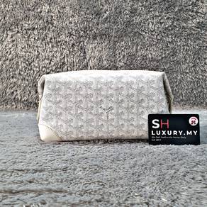 Goyard Bowling 25 White Logo Pouch