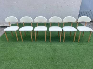 YE90A Kerusi Makan Besi Metal Dining Chair PU x 6