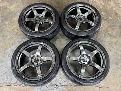 Sport rim second 18 advan TC4 WTR siap tayar civic