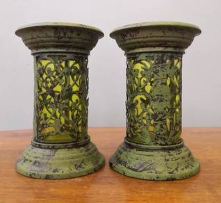 Rustic candle holder for large candles 2