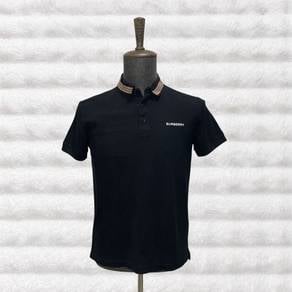 Burberry Spellout Pique Logo S/A Black Polo