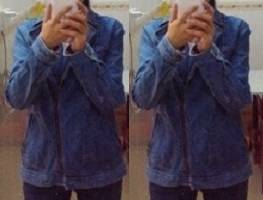 WA007 Stylish Blue Denim Style Zipper Jeans Jacket