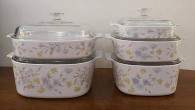 Mangkuk corningware pastel bouquet casserole bowl
