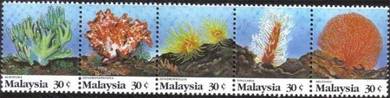 Mint Stamp Corals Malaysia 1992
