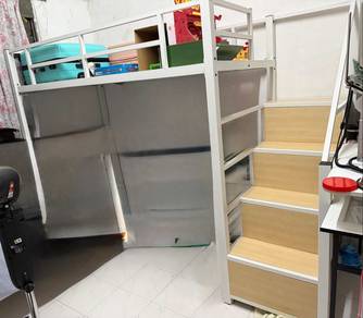 single loft bed frame / Katil besi