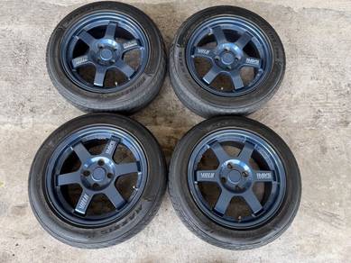 Rim te37 magblue Ao 15 inch vios city jazz myvi