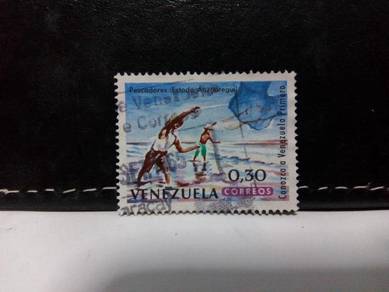 1964 Venezuela Stamp, Fishermen Tourism