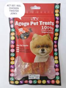 Agogo Dog Treat Chicken Twister Jerky 90gram Snack